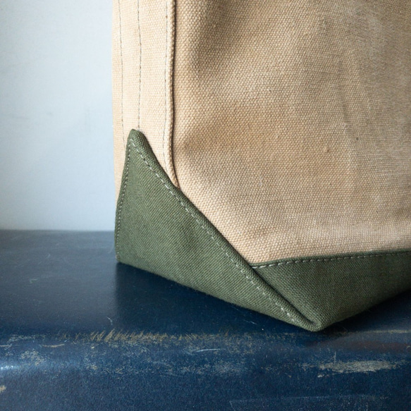 Vintage Royal Navy canvas open top tote bag735 第4張的照片