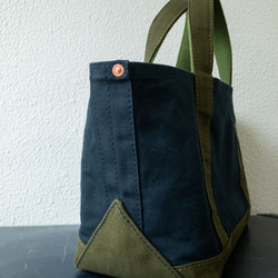 18oz Army Duck Canvas bio wash small tote bag749 第4張的照片