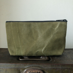 Vintage US military canvas zip pouch (Olive Green) 03 第2張的照片