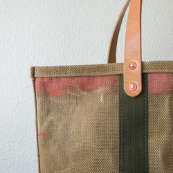 VTG Royal Navy(UK) canvas rebuild open top tote bag755 第4張的照片