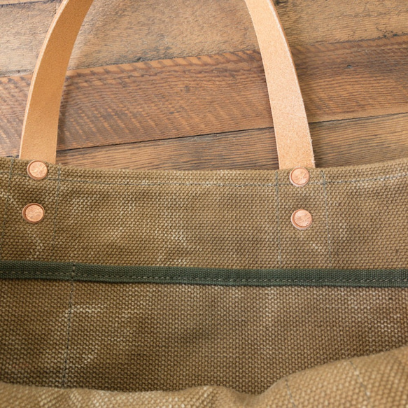 VTG Royal Navy(UK) canvas rebuild open top tote bag755 第5張的照片