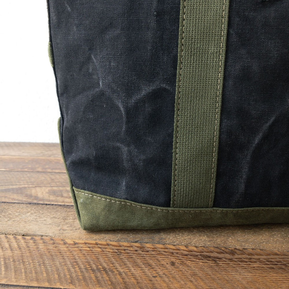 VTG Royal Navy(UK) canvas rebuild open top tote bag756 第4張的照片