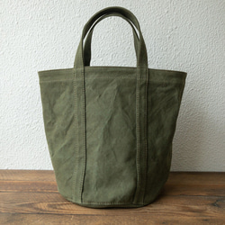 18oz Army Duck Canvas bio wash round bottom 762 第1張的照片