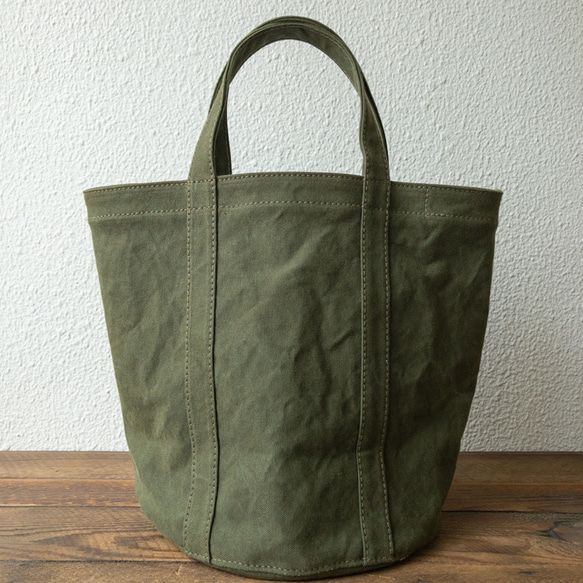 18oz Army Duck Canvas bio wash round bottom 762 第2張的照片