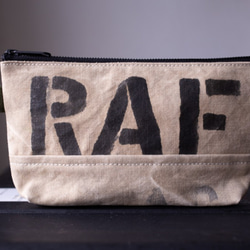 Vintage UK military canvas zip pouch 004 第1張的照片
