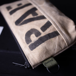 Vintage UK military canvas zip pouch 004 第4張的照片