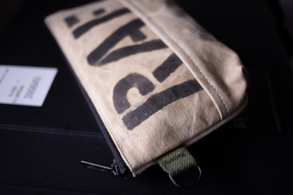 Vintage UK military canvas zip pouch 004 第4張的照片