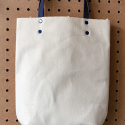 岡山縣產的9號帆布模具“ L”簡單袋IND0848，帶有可愛的彩色嵌縫（灰色） 第2張的照片
