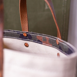背袋，適合郊遊。 Mini Mini手提袋IND1105，可容納由岡山縣第9號帆布和德國鴨子製成的長錢包 第4張的照片