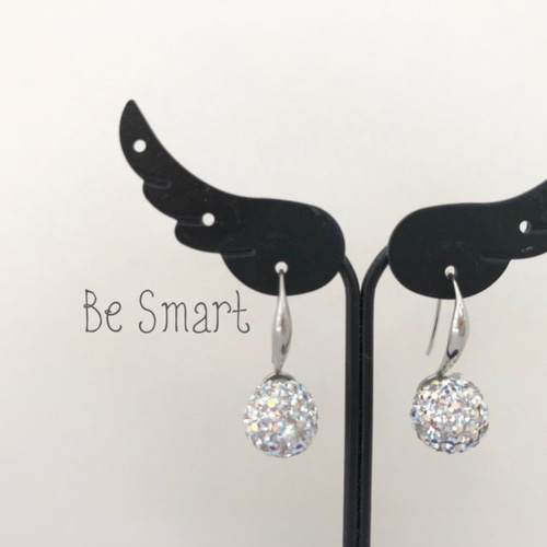 スワロフスキー・クリスタル フックタイプピアス (クリスタル