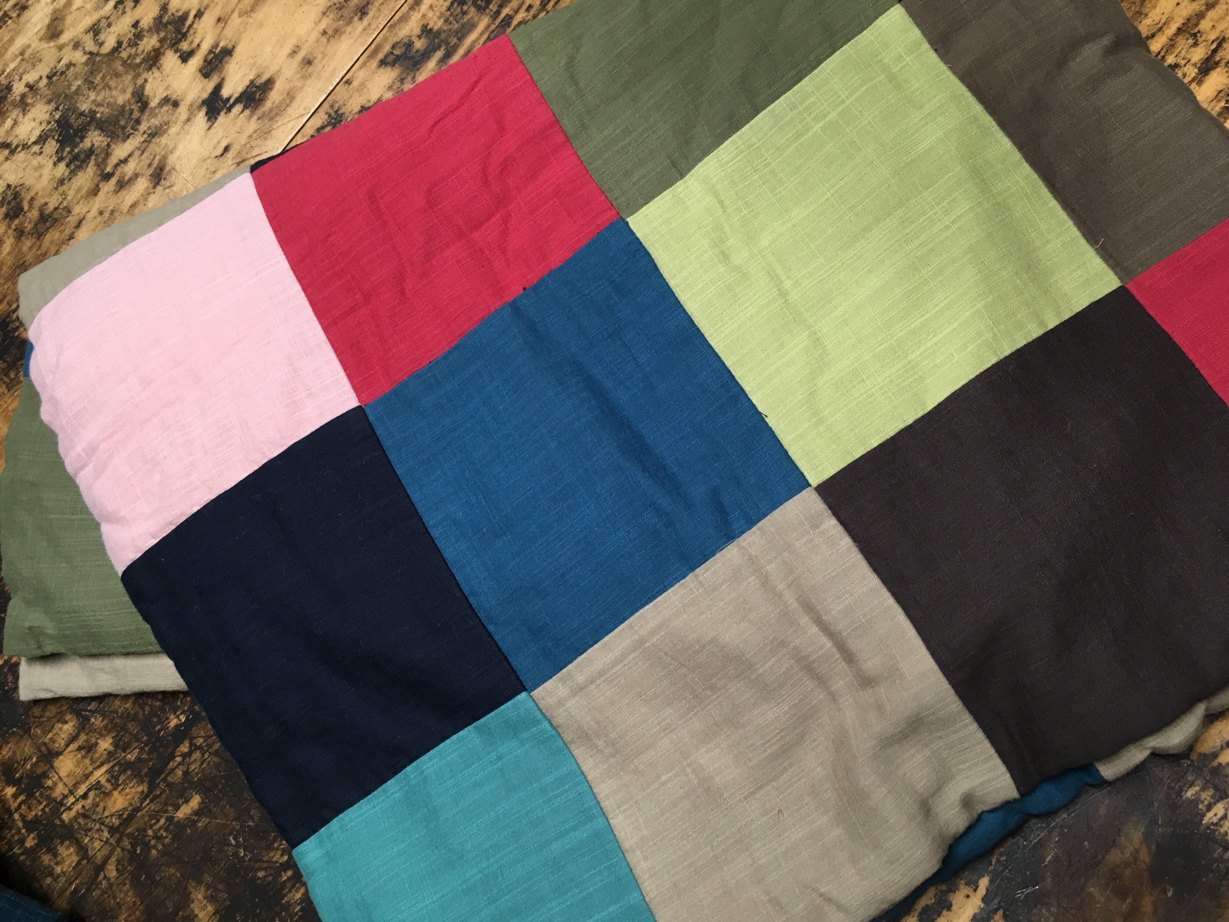 真綿入りブランケット(パッチワーク) その他ファッション雑貨