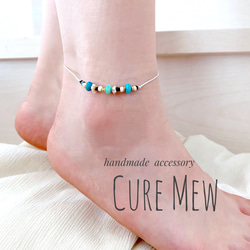 数量限定　beads Anklet 〜レモンジャスパー〜 1枚目の画像