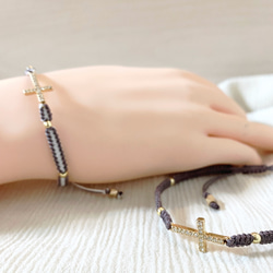 在庫処分！　特別価格にて販売　cross bracelet &anklet 2枚目の画像