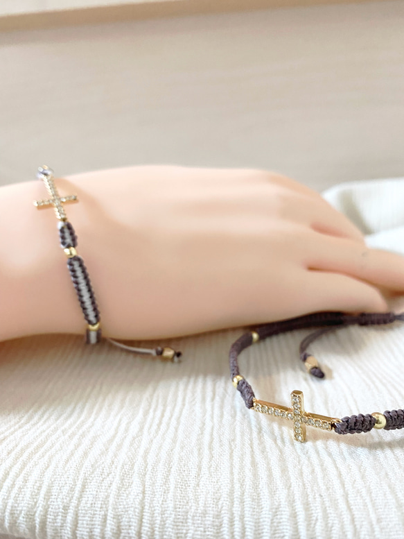 在庫処分！　特別価格にて販売　cross bracelet &anklet 2枚目の画像