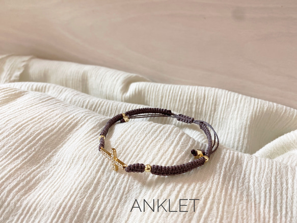 在庫処分！　特別価格にて販売　cross bracelet &anklet 3枚目の画像