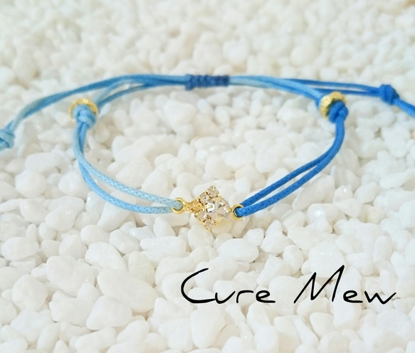 ｡ﾟblue gradation Anklet♡*｡ﾟ 2枚目の画像