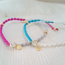 2色選べる　shell  Anklet〜bi-color〜 1枚目の画像