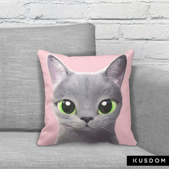 貓咪细毛绒抱枕(貓咪粉色底)提供客製化訂做 第2張的照片