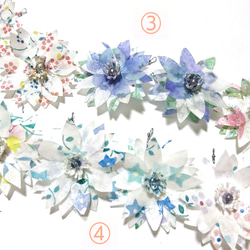 小花柄PaperFlower…ピアス・イヤリング変更可能 2枚目の画像