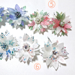 小花柄PaperFlower…ピアス・イヤリング変更可能 3枚目の画像