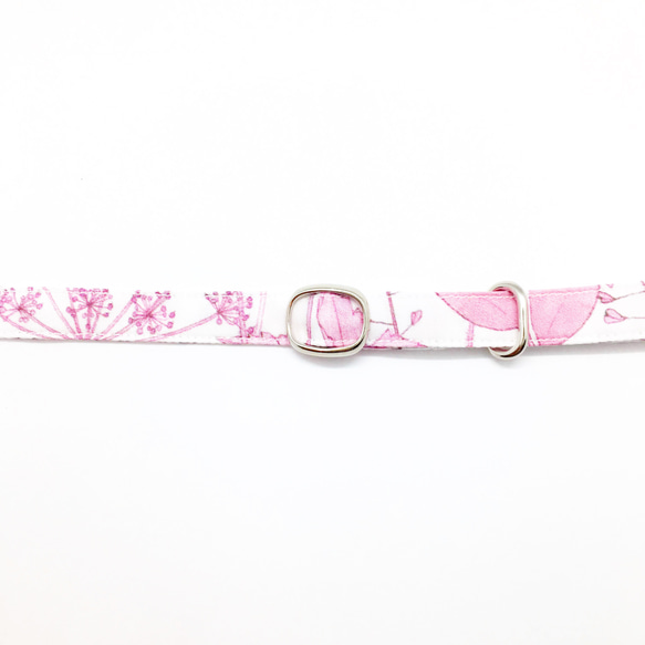 猫 犬 首輪 リバティプリント × Irma ピンク 花柄 プレゼントにおすすめ♫ 2枚目の画像