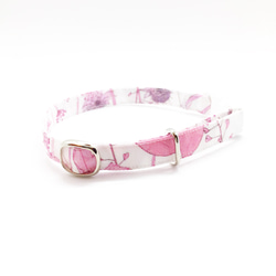 猫 犬 首輪 リバティプリント × Irma ピンク 花柄 プレゼントにおすすめ♫ 3枚目の画像