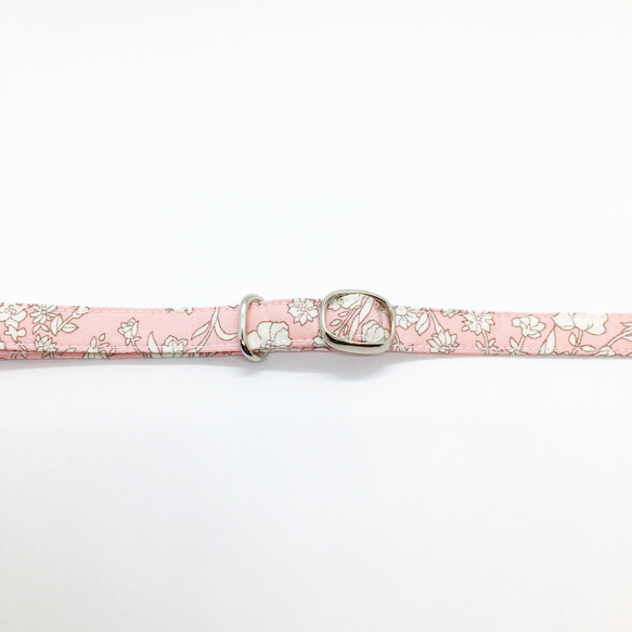 猫 犬 首輪 リバティプリント × Summer Blooms ピンク 花柄 プレゼントにおすすめ♫ 2枚目の画像