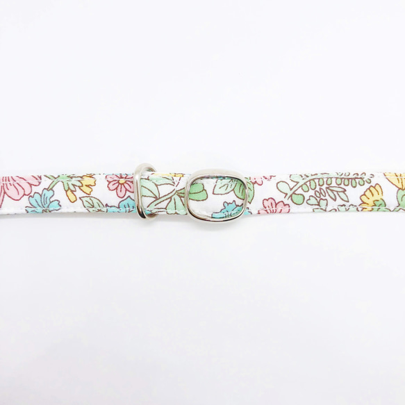 猫 犬 首輪 リバティプリント × Emily ピンク 花柄 プレゼントにおすすめ♫ 3枚目の画像