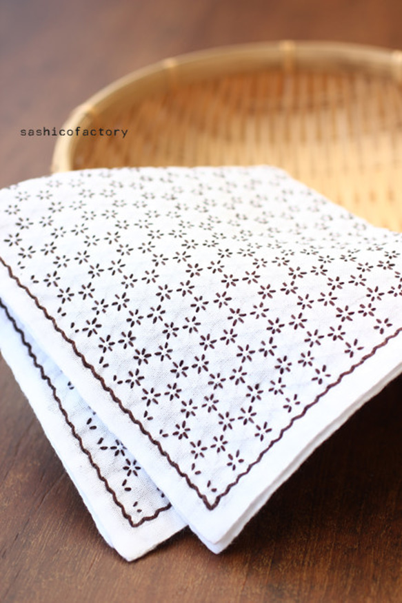 はなふきん　ハンドメイド　刺し子　花ふきん No32 鞠 はなふきん ハンドメイド 刺し子 花ふきん No32 鞠 - メルカリ