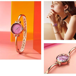 【アウトレット、一台限定1000円】レディース腕時計　AF-6269　Pink 2枚目の画像