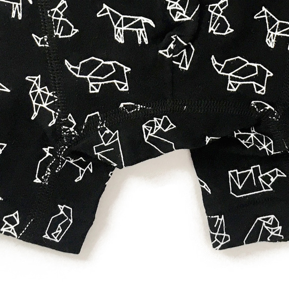 LACICO 折り紙柄 ボクサーパンツ (ブラック) メンズ 送料無料 ラッピング無料 プレゼントに 4枚目の画像