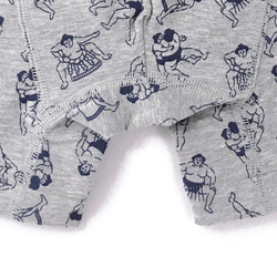 LACICO 相撲圖案平角短褲（灰藍色）男士免運費 免費包裝作為禮物 第4張的照片