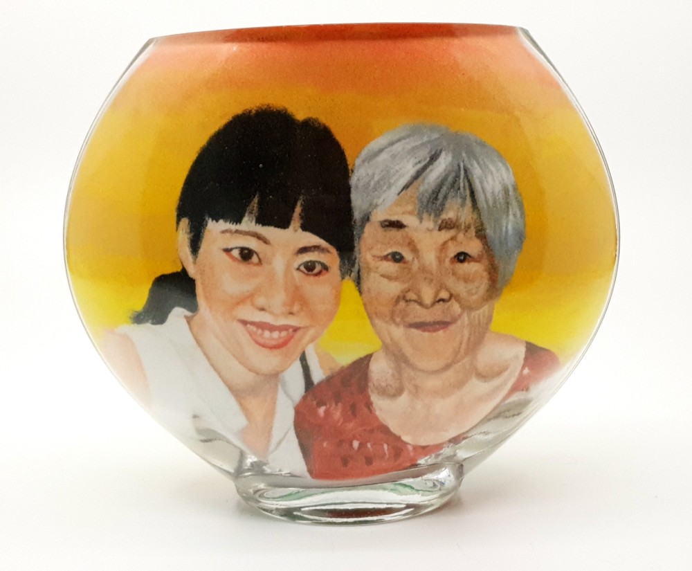 砂の絵画のユニークで創造的なカスタム砂の絵画のアートギフトボトル - ペア（ペット）