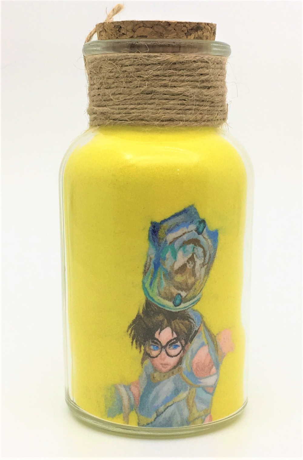 創意に富む唯一無二のカスタマイズされた砂の絵画芸術の贈り物、瓶の中の砂の絵画 – シングル（ペット）