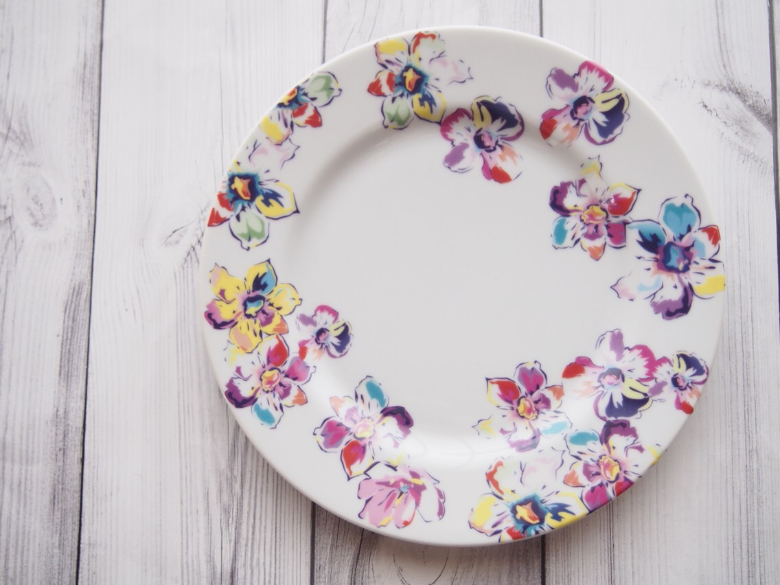 カラフルなインコの絵皿27センチ