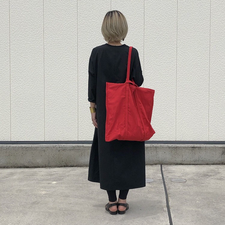 3ハンドルアシンメトリートート red × red