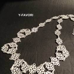 matte　silver＊design　necklace 1枚目の画像