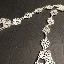 matte　silver＊design　necklace 3枚目の画像