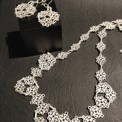 matte　silver＊design　necklace 4枚目の画像