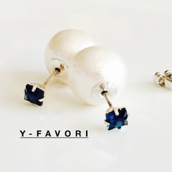 Swarovski pearlキャッチ＊Mピアス 1枚目の画像