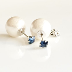 Swarovski pearlキャッチ＊Mピアス 3枚目の画像