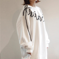 【名入れ】ビッグスウェット(twincow)White/Black/Grey 1枚目の画像