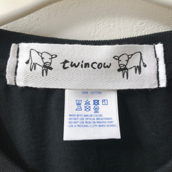 【再販】厚さ7.1オンス　ビッグT(twincow)SumiBlack×Pink 4枚目の画像