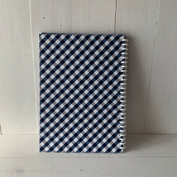 青いギンガムチェック 夏色のノート B5サイズ 5枚目の画像