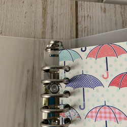 雨降り傘のゴムパッチンバインダー（A５) 3枚目の画像