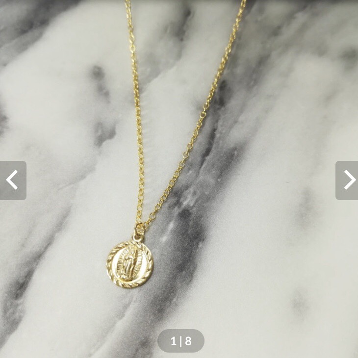 【Maria】14kgfコインモチーフネックレス。