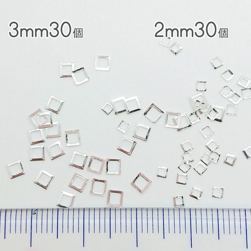 新品未開封】 ラインストーン 2ケースセット 四角 円形 クリア