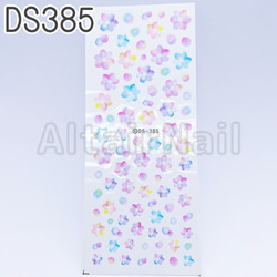 DS-385♢ウォーターネイルシール 花 フラワー 水彩 パステル ピンク 2枚目の画像