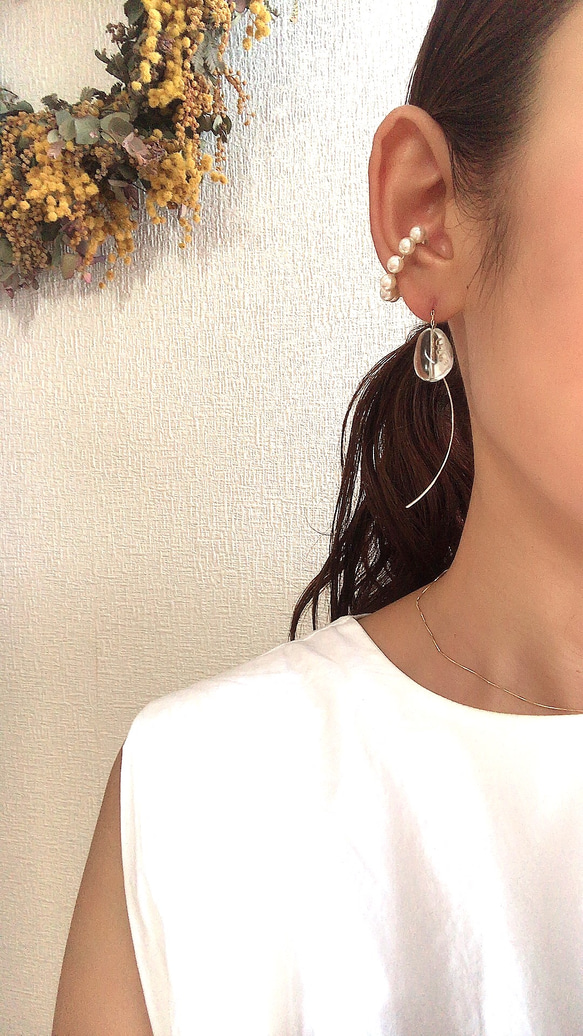 ⁑Natural Crystal⁑Curved Pierce 3枚目の画像
