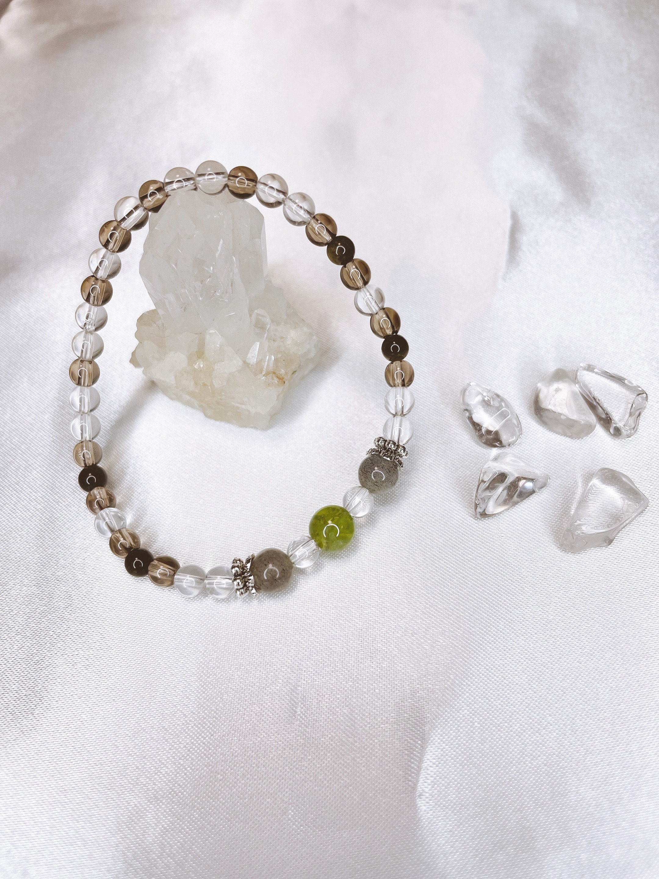 ☆特選一連☆ポジティブに♡太陽の石【約39cm◇ペリドットさざれ連】